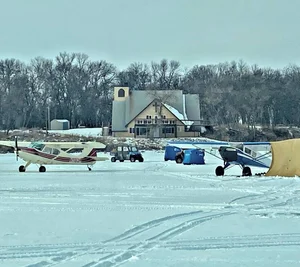 Ice conditions on Devils Lake