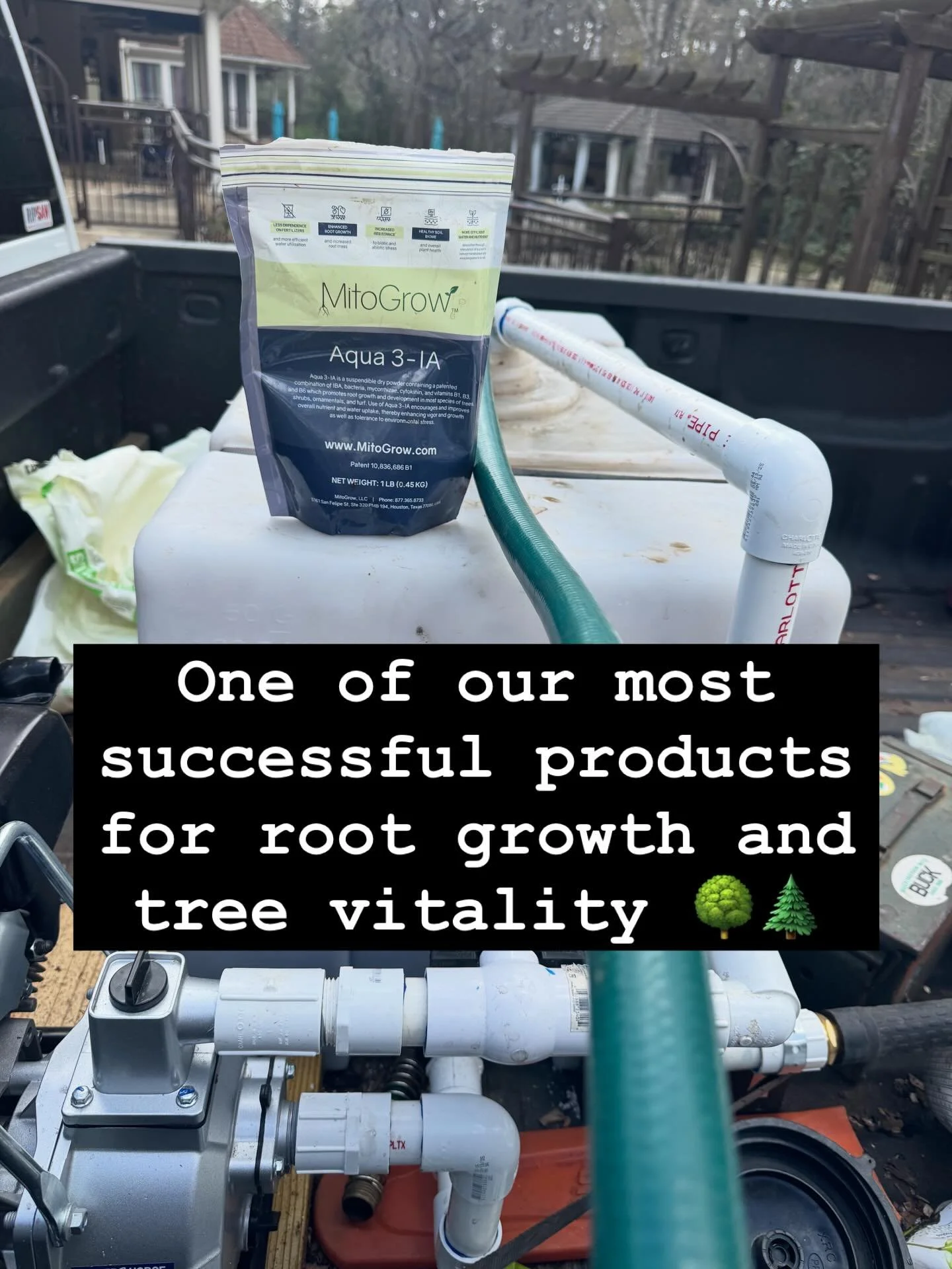 We apply this product to all of our new client trim jobs to help the trees, recover, and flourish!🌲🌳