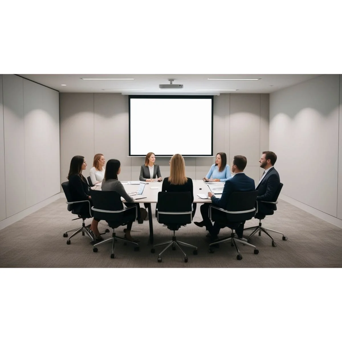 Conference room leadership meeting