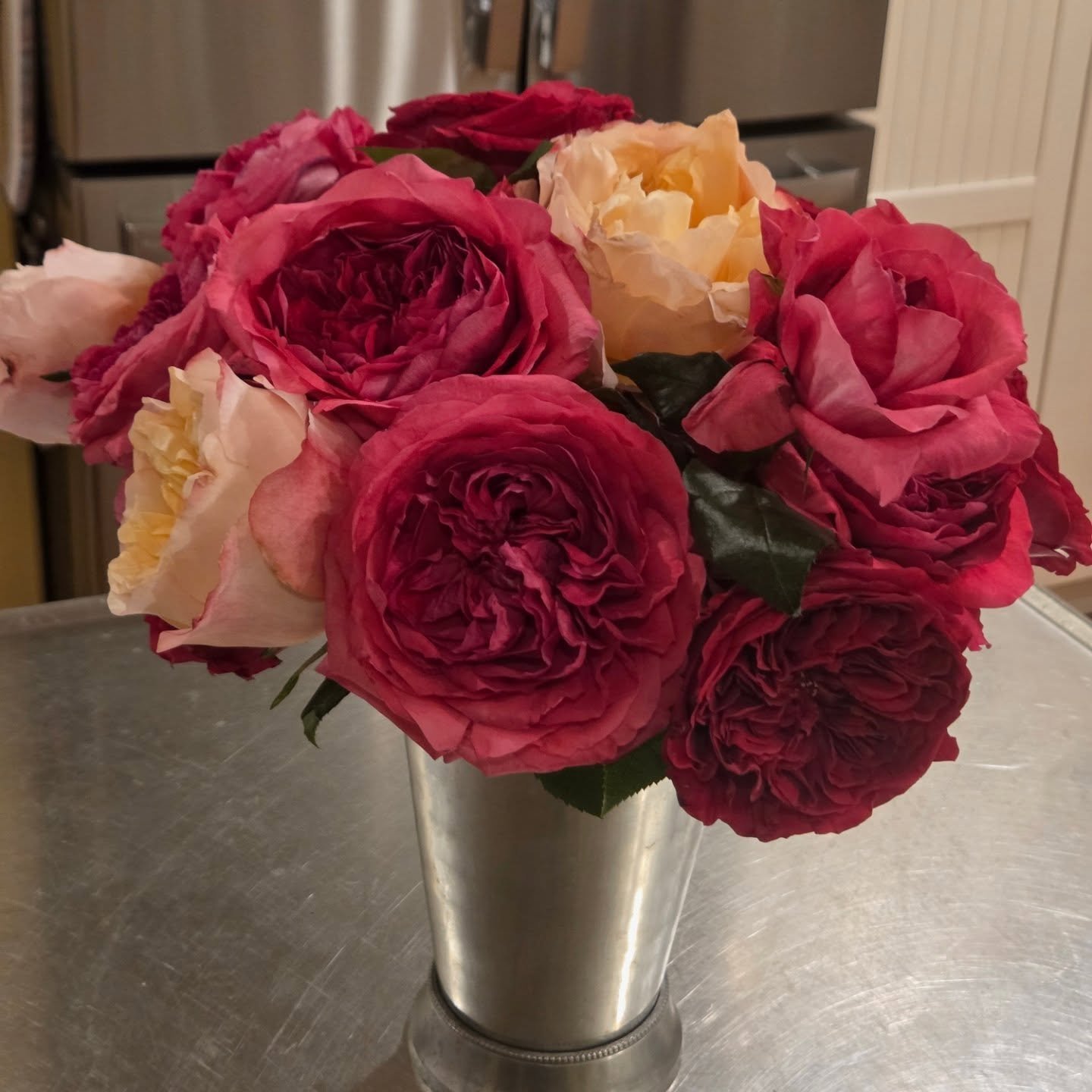 Perk of owning a flower shop is you take home all the old stuff