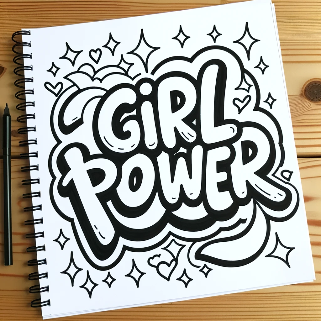 AI Generated Girl Power Coloring Book PDF