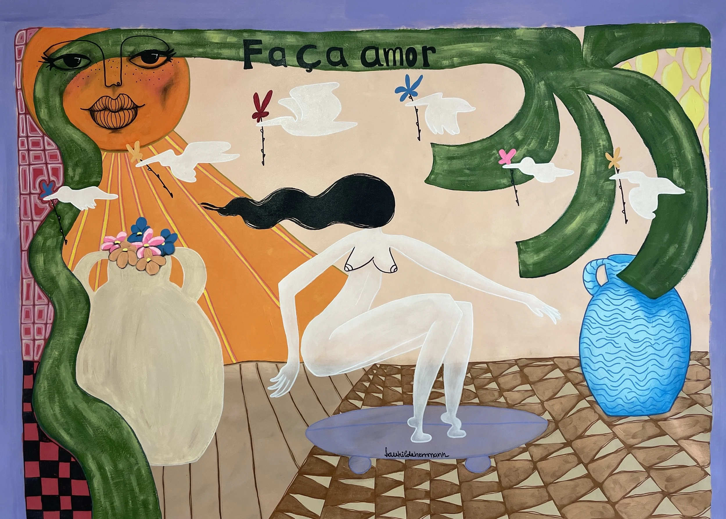 "Faça amor", 115x165cm, Acryl auf Leinwand, 980€ 