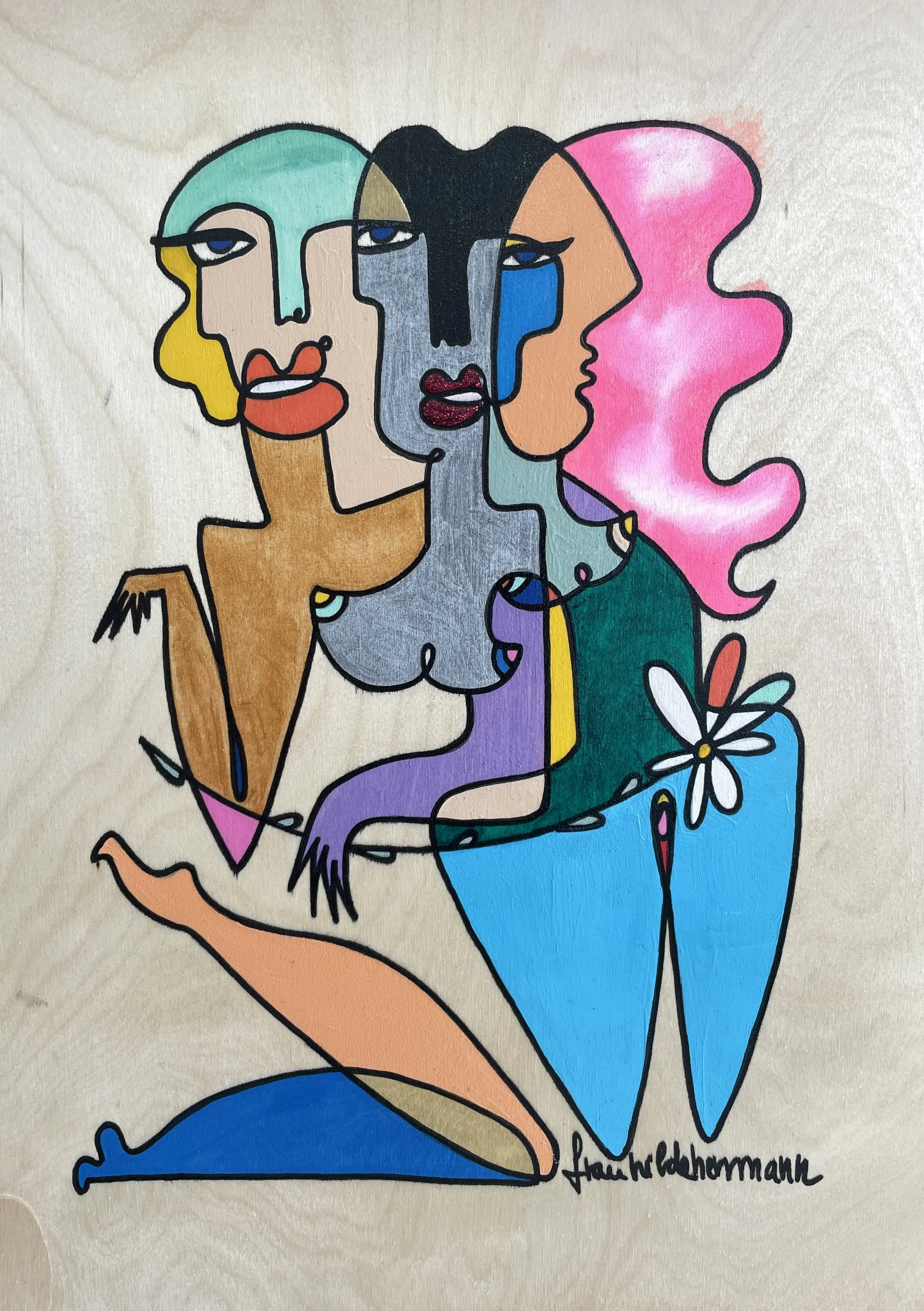 Pop, 30x42cm, Acryl auf Holz, 110€