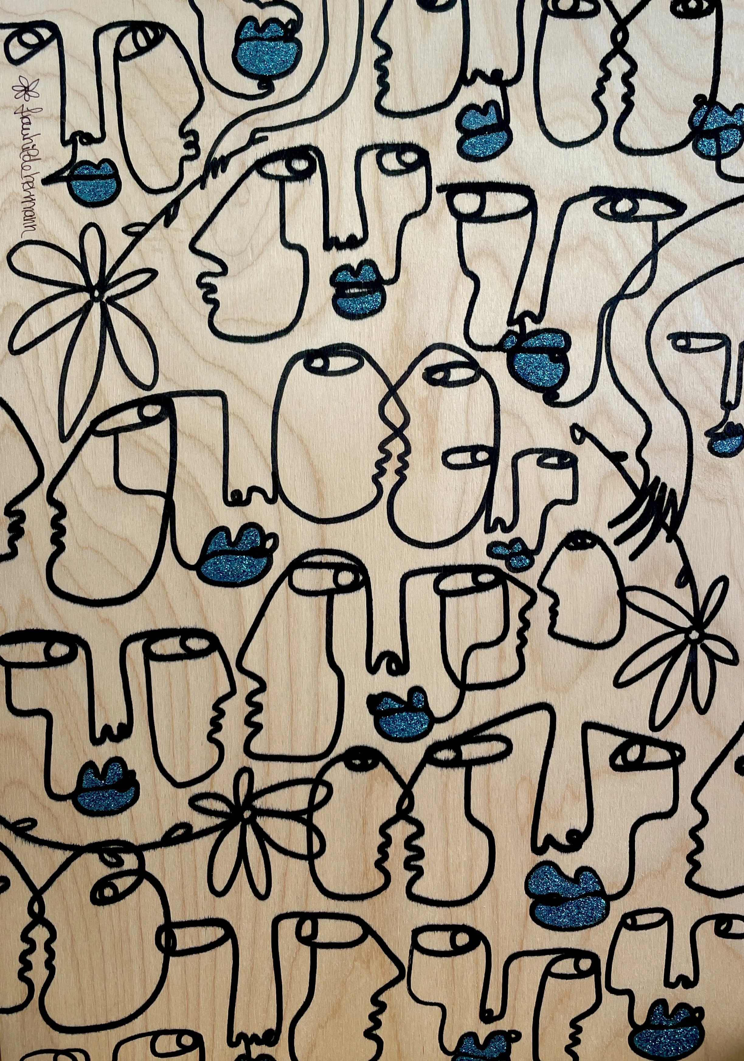 blue kiss, 30x42cm, Acrylic auf Holz, 110€