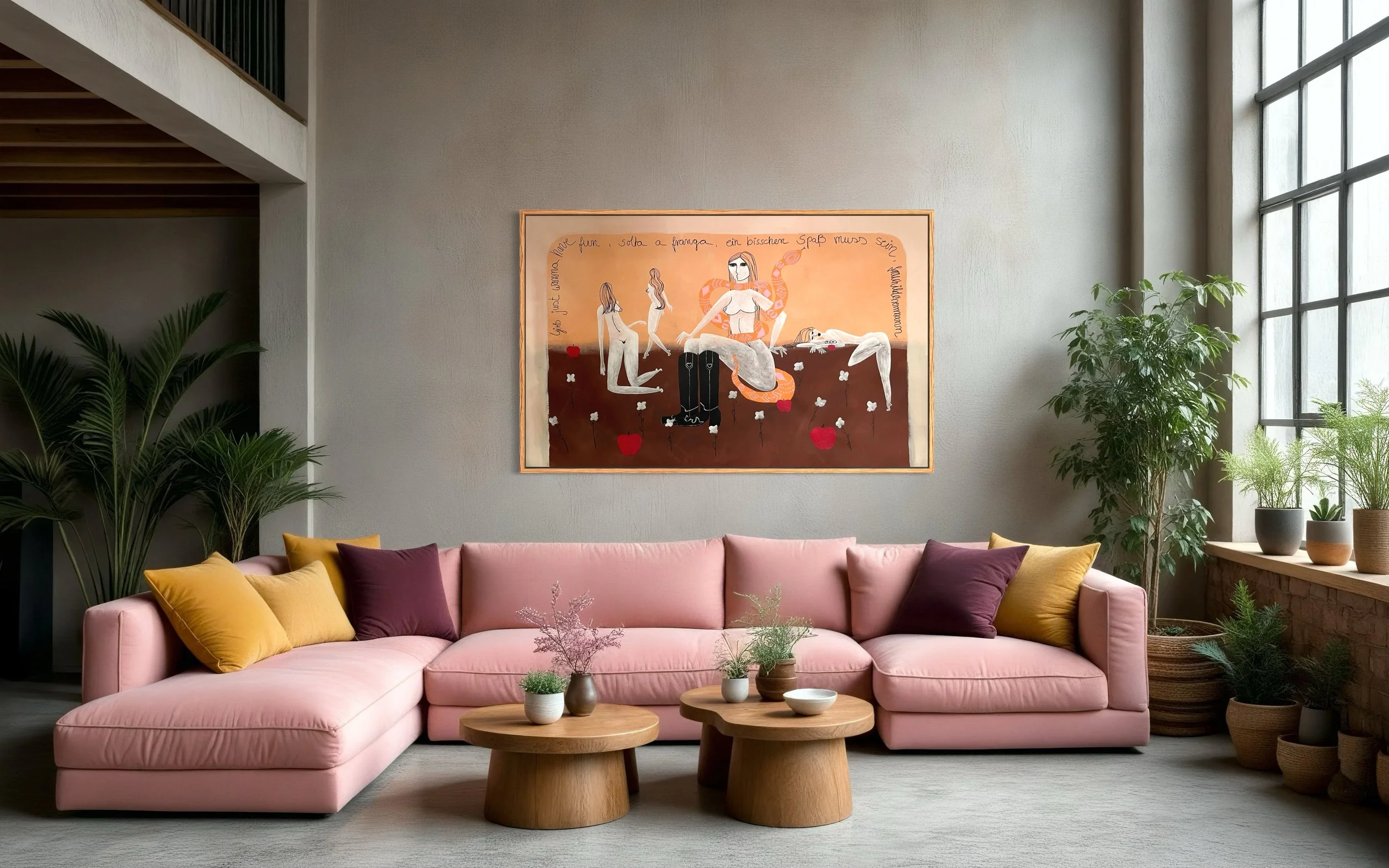 "Solta a franga", 115x165cm, Acryl auf Leinwand, 980€