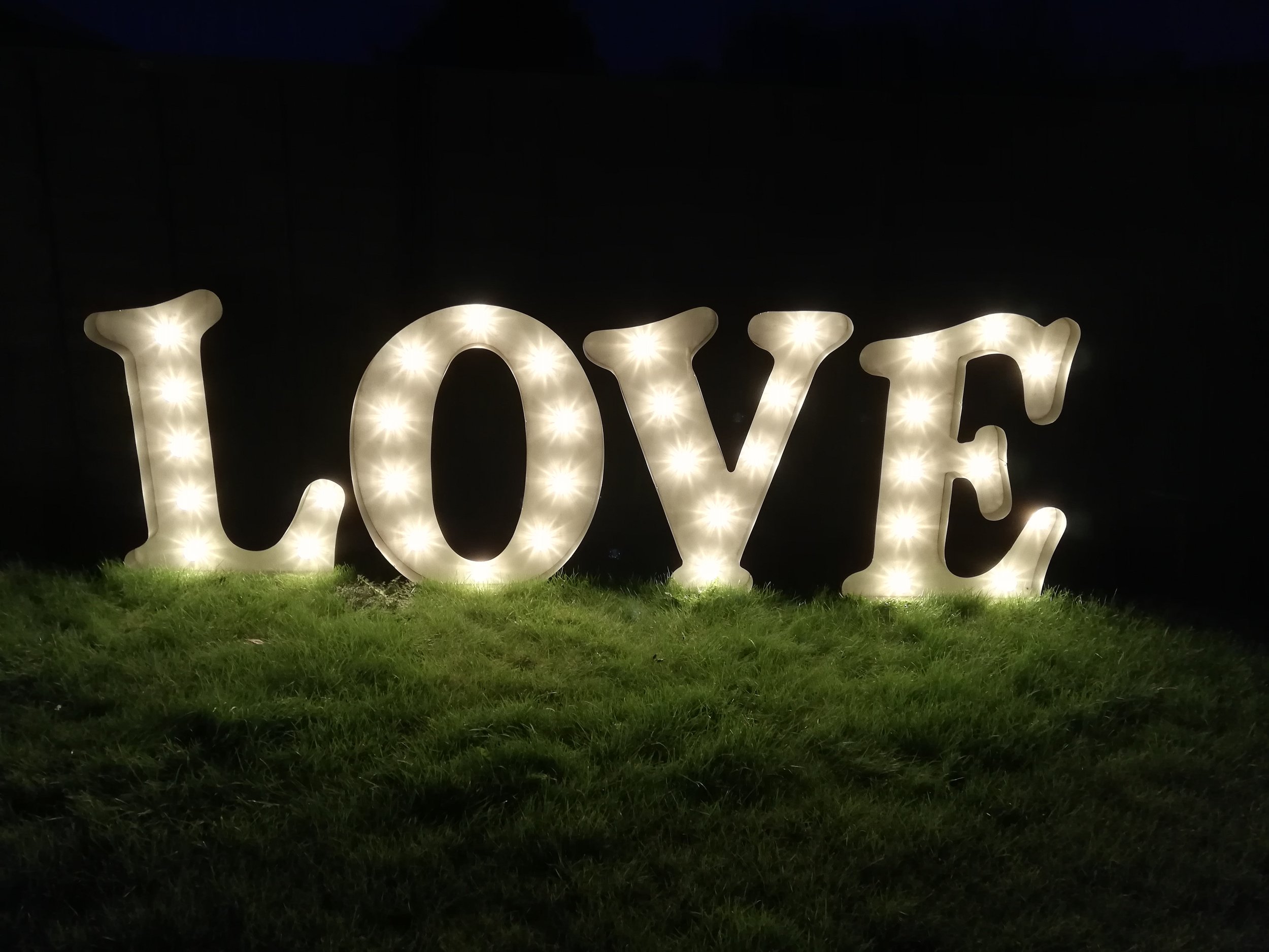 Love letter lights, steel band