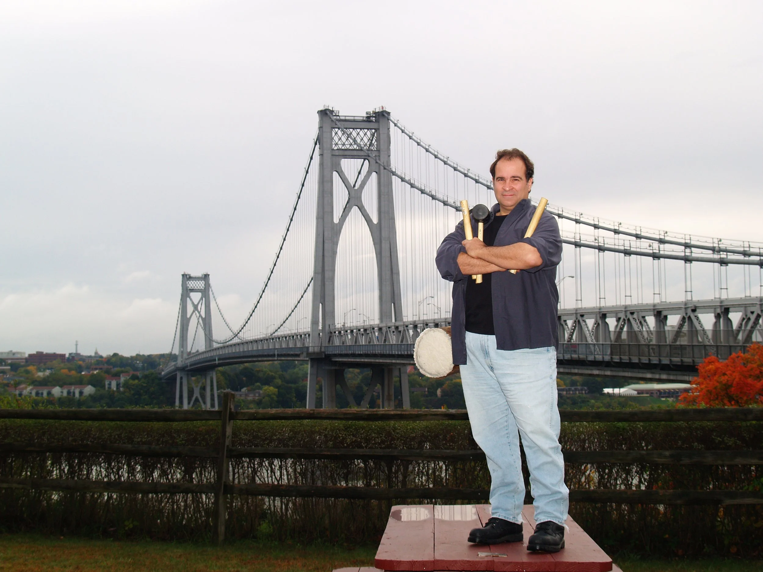 Joseph Bertolozzi, the creator of the public art project "Bridge Music."