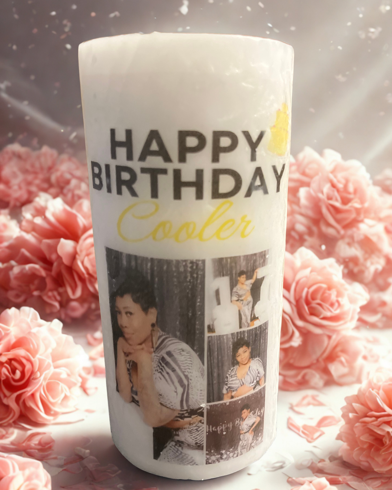 Personalized photo candles