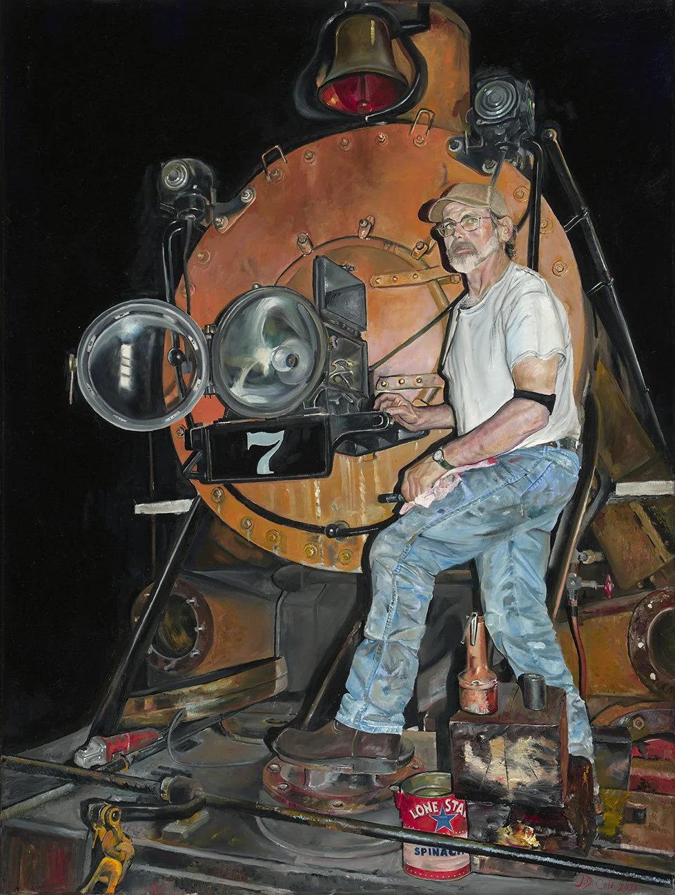 OLD NO. 7,   
40" x 30",   
Oil on canvas,   
Available......To inquire please contact Emily at emily@galleryatbowiehouse.com