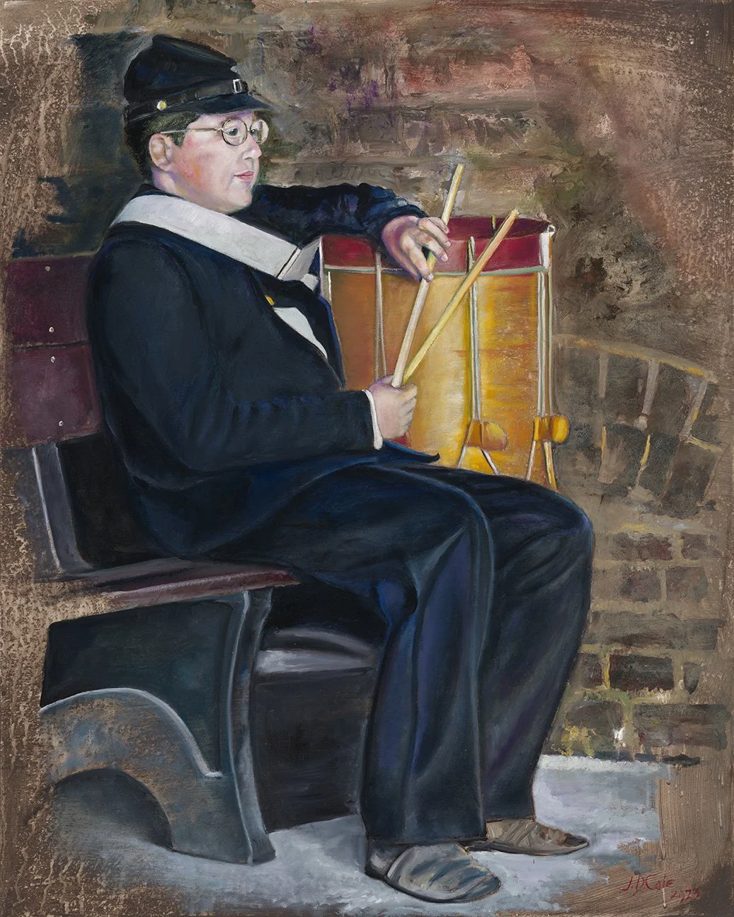 DRUMMER BOY, 30" x 24", Oil on canvas, Available......To inquire please contact jdcole@gci.net