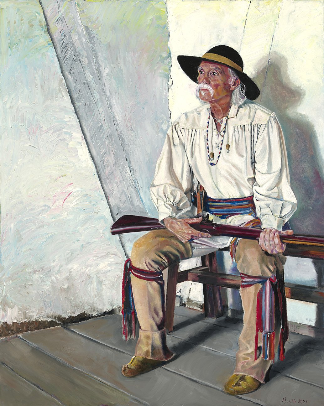 LONGHUNTER, 30" x 24",  Oil on canvas, Available......To inquire please contact jdcole@gci.net