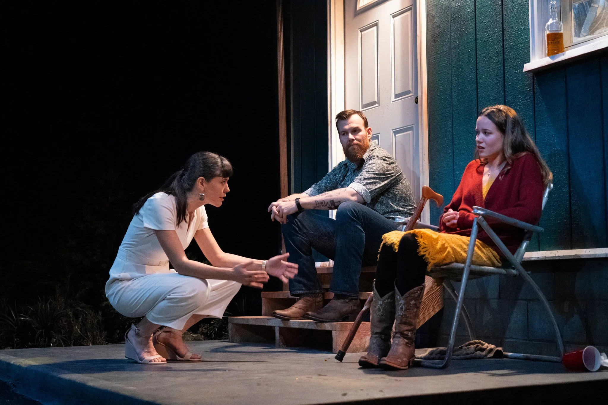 Heroes of The Fourth Turning at Playwrights Horizons: Photo By Joan Marcus
-Zoe Winters, Jeb Kreager, and Julia McDermott