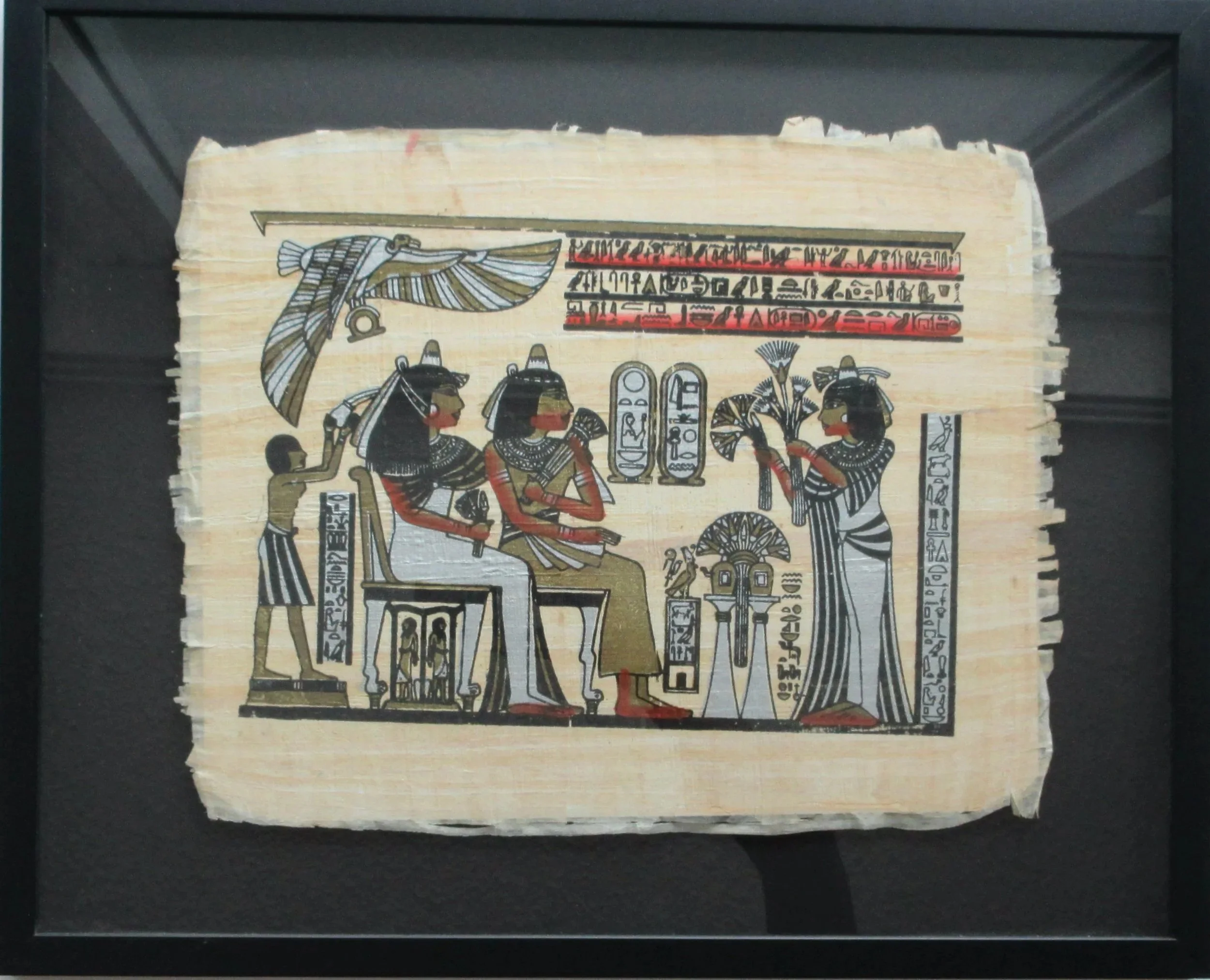 Untitled Egyptian Papyrus in Silver and Gold #2