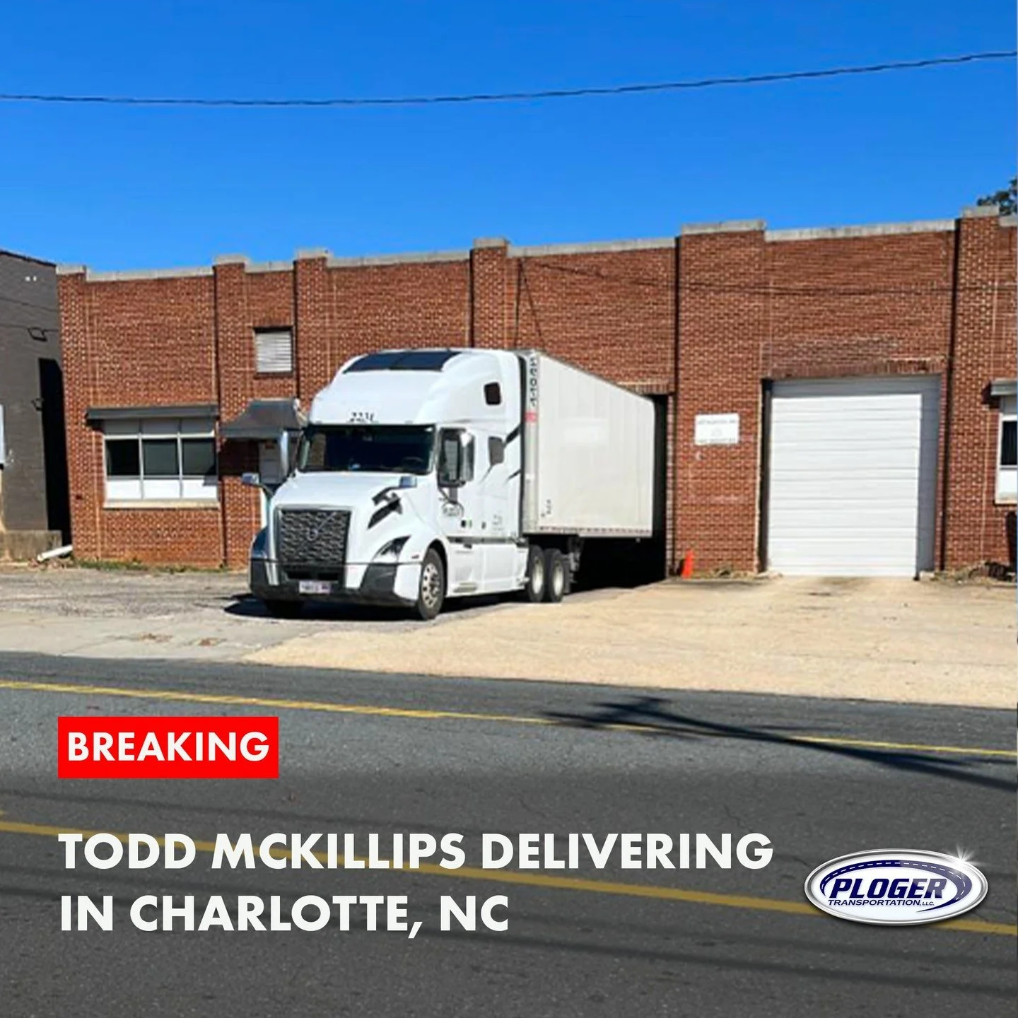 A big Ploger shoutout to our driver Todd McKilips! 🚛💨

He's down in sunny Charlotte, NC, making it happen and delivering an important load. We're proud to have dedicated drivers like Todd representing us on the road!

Wishing Todd and all our profe