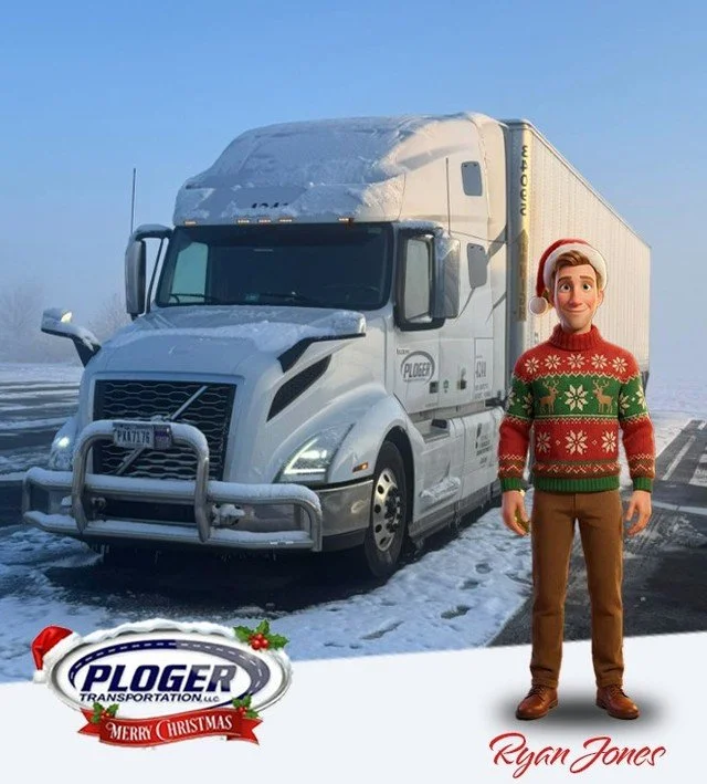 𝐇𝐨𝐥𝐢𝐝𝐚𝐲 𝐬𝐩𝐢𝐫𝐢𝐭 𝐭𝐫𝐚𝐯𝐞𝐥𝐬 𝐭𝐡𝐞 𝐞𝐱𝐭𝐫𝐚 𝐦𝐢𝐥𝐞! 🚛🎄

Check out Ploger Transportation driver Ryan Jones, keeping things festive out on the open road. He&rsquo;s rocking the Ugly Christmas Sweater tradition right from the cab! ?
