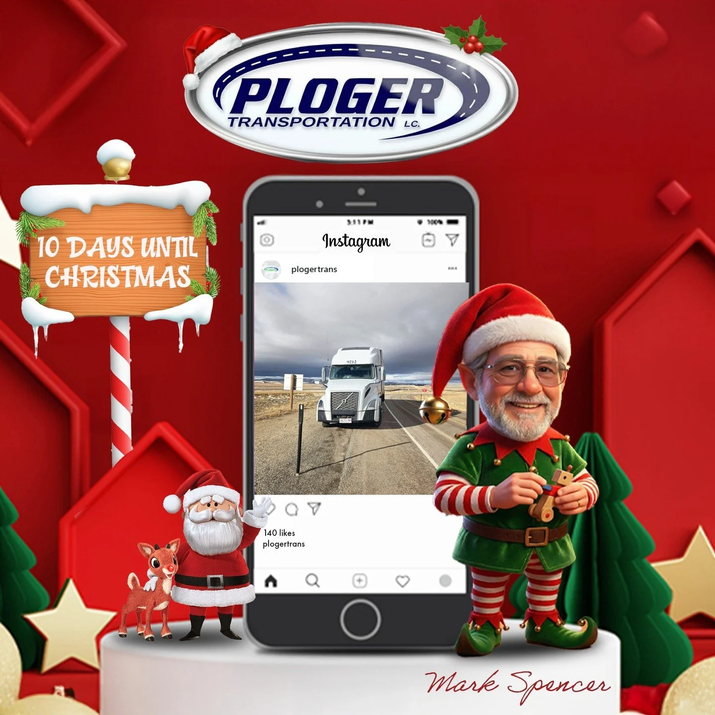 We just got this update from Ploger driver Mark Spencer, who is taking a well-deserved break near Elk Mountain, Wyoming. The scenery out west is looking crisp and cold&mdash;a sure sign that the holidays are right around the corner! ❄️🦌

With Christ