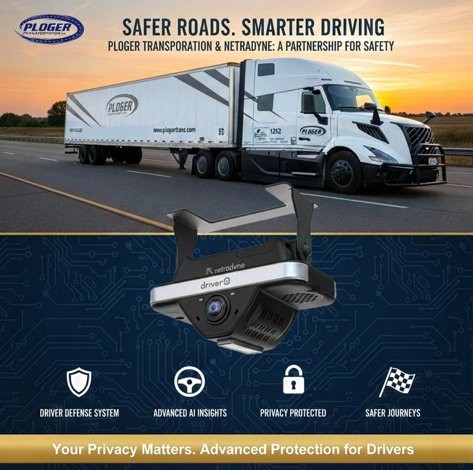 🛡️ 𝐖𝐞&rsquo;𝐯𝐞 𝐆𝐨𝐭 𝐘𝐨𝐮𝐫 𝐁𝐚𝐜𝐤!

At Ploger Transportation, we know that our drivers are the backbone of everything we do. That&rsquo;s why we invest in the best tech to keep you safe&mdash;while keeping your privacy front and center.

W