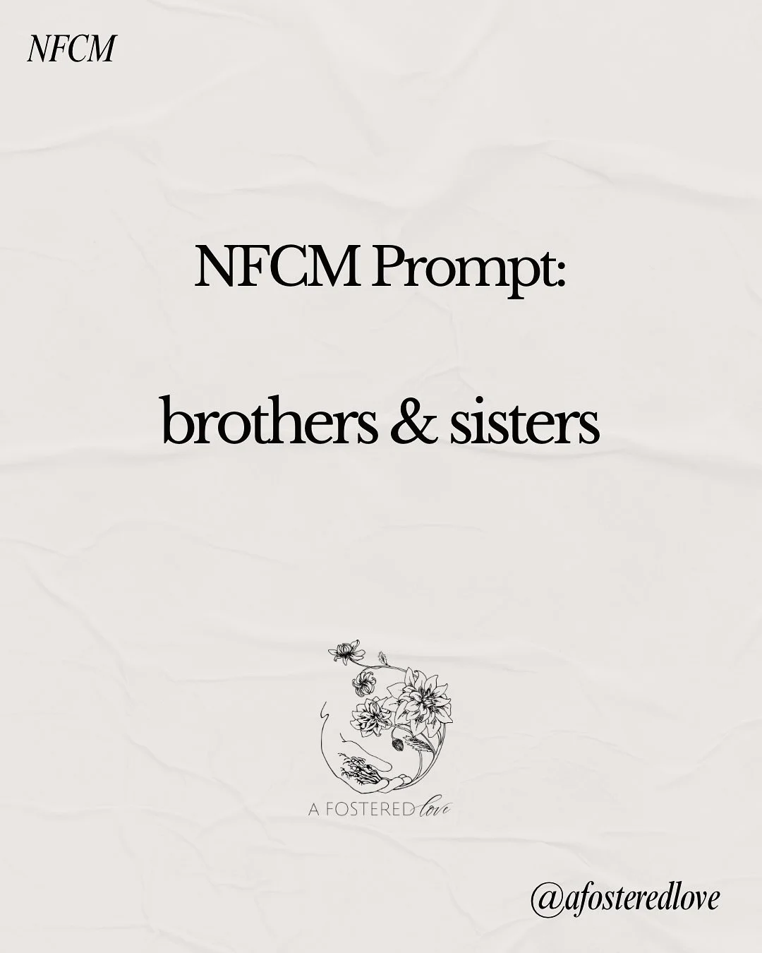#NFCM brothers &amp; sisters 

Holding complexity, grief and all the ands. One thing&rsquo;s for certain I wouldn&rsquo;t be who I am today without them. 

Prompts by @fosterthefamilyblog 

#formerfosteryouth #nationalfostercaremonth #adopteevoices