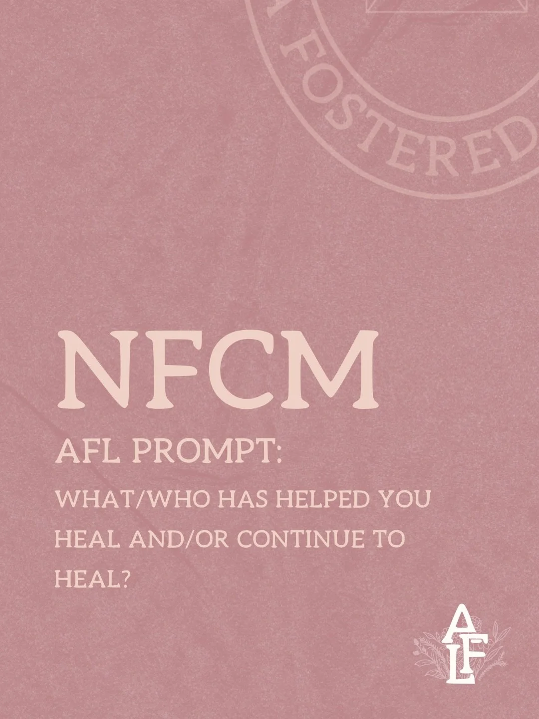 AFL Prompt - What or Who has helped you heal and/or continue to heal? 

Yahweh. There truly is no one Who&rsquo;s consistent like Him. I&rsquo;m grateful to have been shown a faith with deeds that pointed back to Author of it all. 

#nationalfosterca