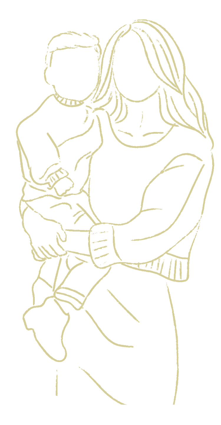 Geometric drawing of an outline square with sections divided by vertical, horizontal, and diagonal lines.