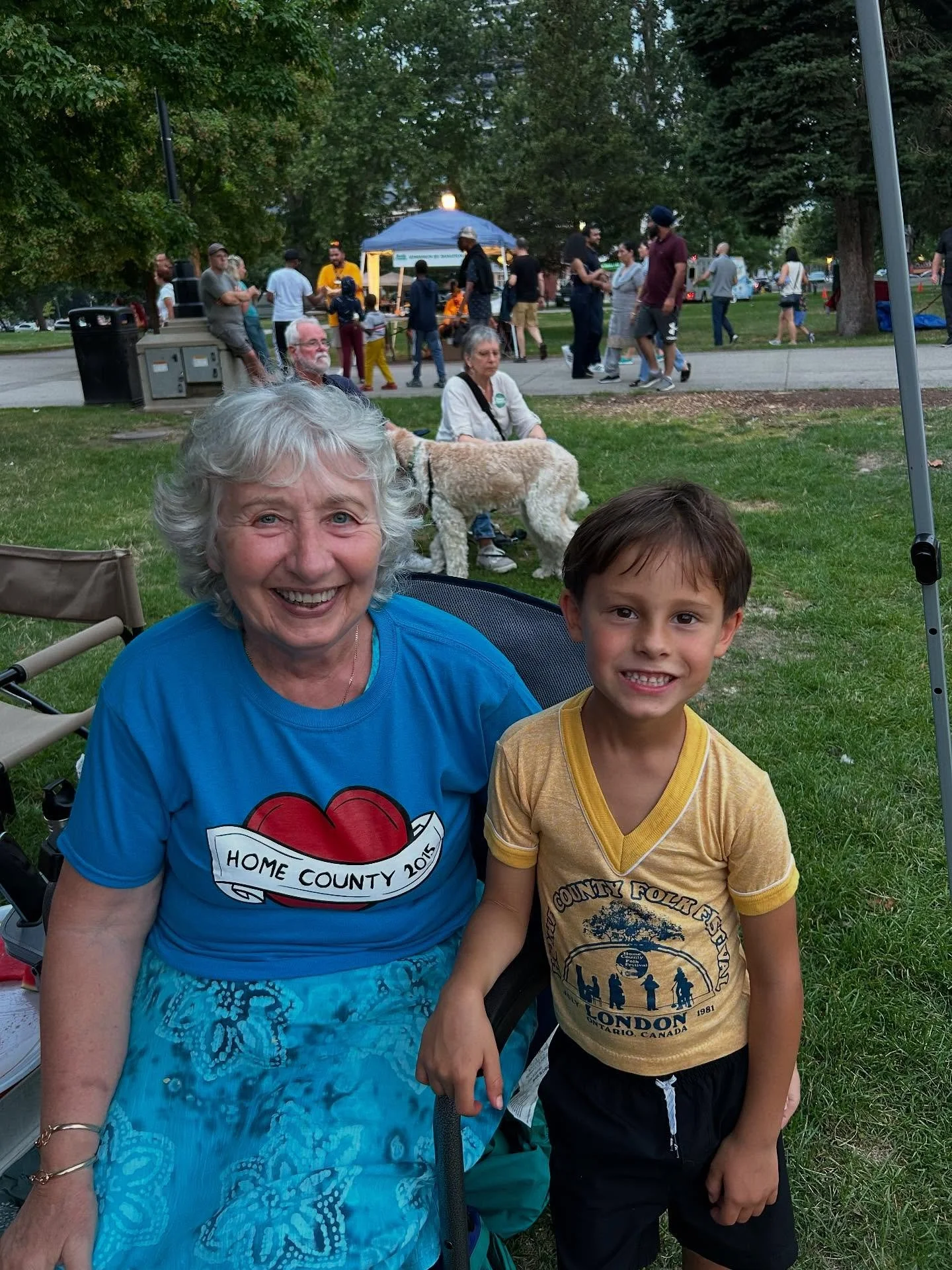 This is what Home County is all about &mdash; generations together sharing stories and traditions! 

Meet Heather S. (left) &mdash; longtime Home County legend who coordinated our hospitality and artisan vendors over the years &mdash; pictured here w