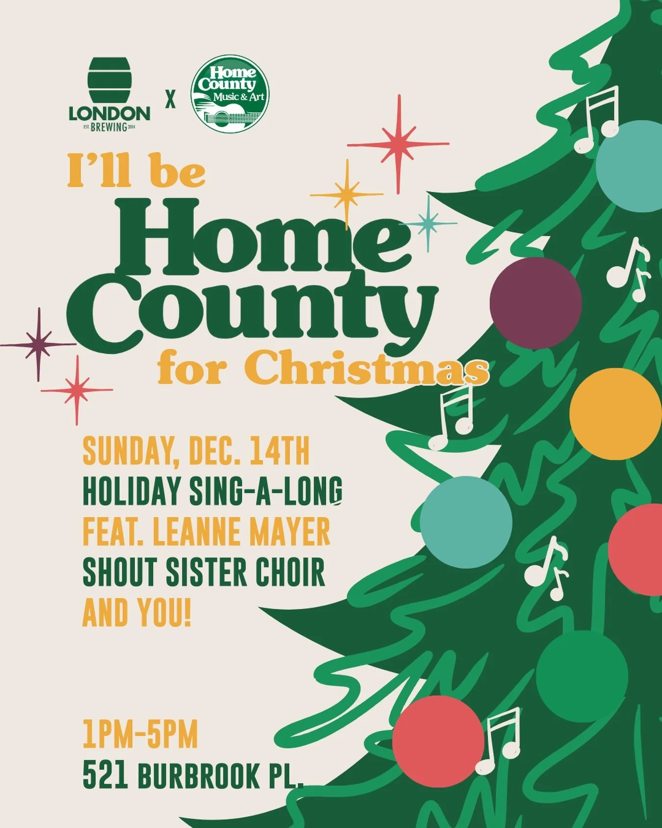 🎄Join us on December 14 at @londonbrewingca for an afternoon of merry sing-a-longs as we get into the festive holiday spirit with @leannemayermusic and her Shout Sister Choir! 

There&rsquo;s no cover, but donations are always welcome!