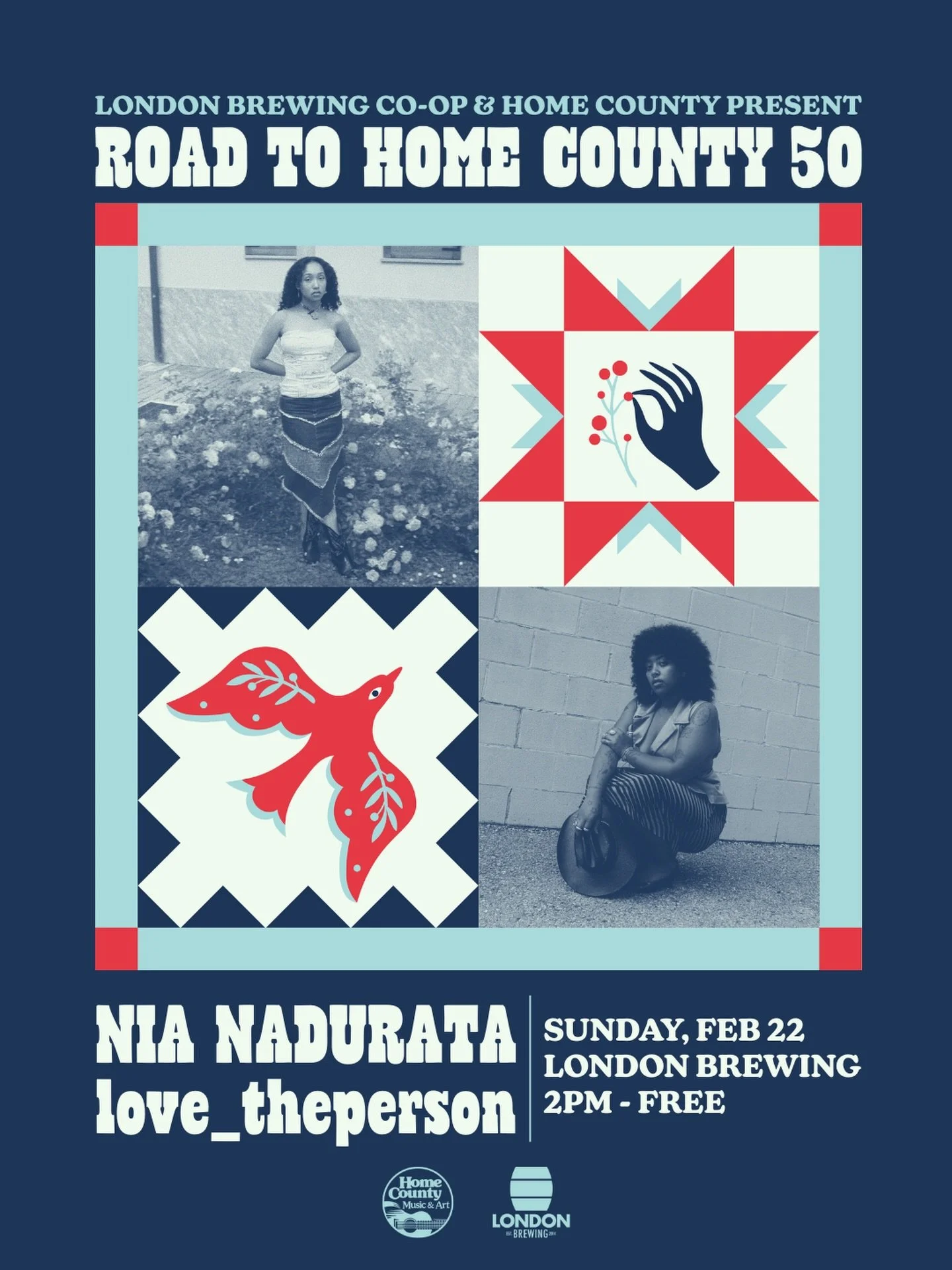 Home County Folk League is excited to announce the return of our monthly takeover of @londonbrewingca&rsquo;s Sunday AfterTunes!

The Road to Home County 50 begins on Sunday, February 22 and features @nianadurata and @imlove_theperson (formerly fiker