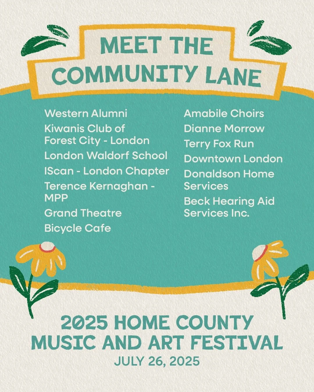Looking to discover the heart of our community? 💬 Swing by Community Lane at the festival to meet the folks behind local nonprofits, services, and grassroots initiatives. 

There&rsquo;s something for everyone! 🌿📚 

@westernualumni 
@kiwanis_londo