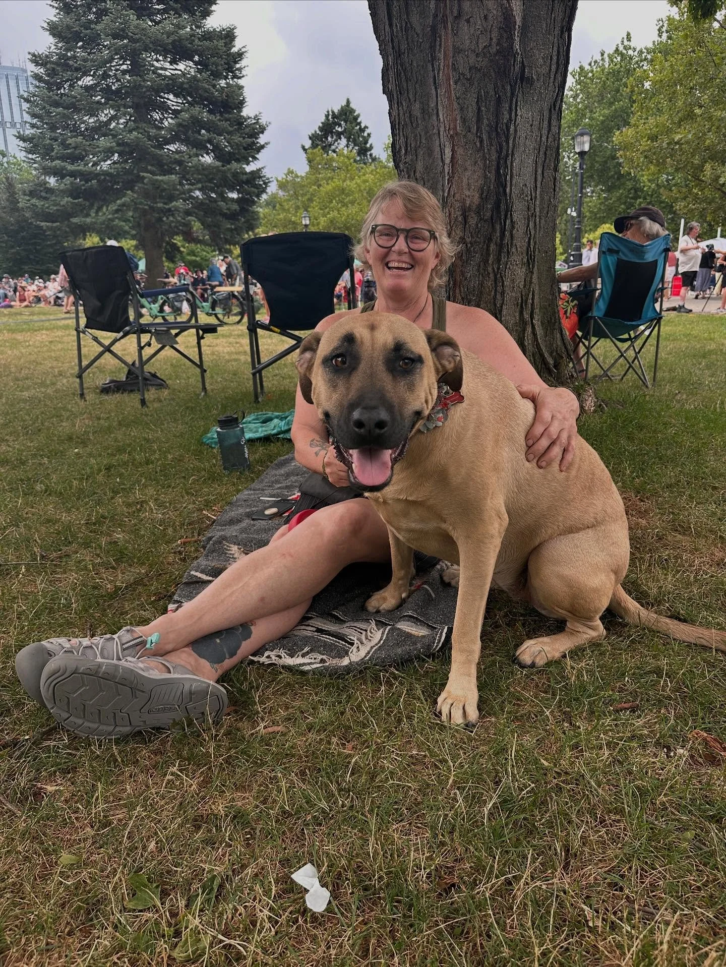 Meet Sheri and Sweetums - one of our #DogsofHomeCounty! 🐶

Sheri is a Home County faithful and loves coming to Home County and was so excited to bring Sweetums along for another year. Sweetums is three years old and gets so excited meeting new peopl
