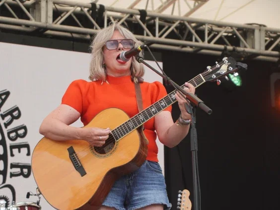 Emily Garber performs with her guitar on the Main Stage during the Home County Music and Art Festival at Victoria Park in London on Saturday, July 25, 2026. Matthew Daldalian/The London Free Press