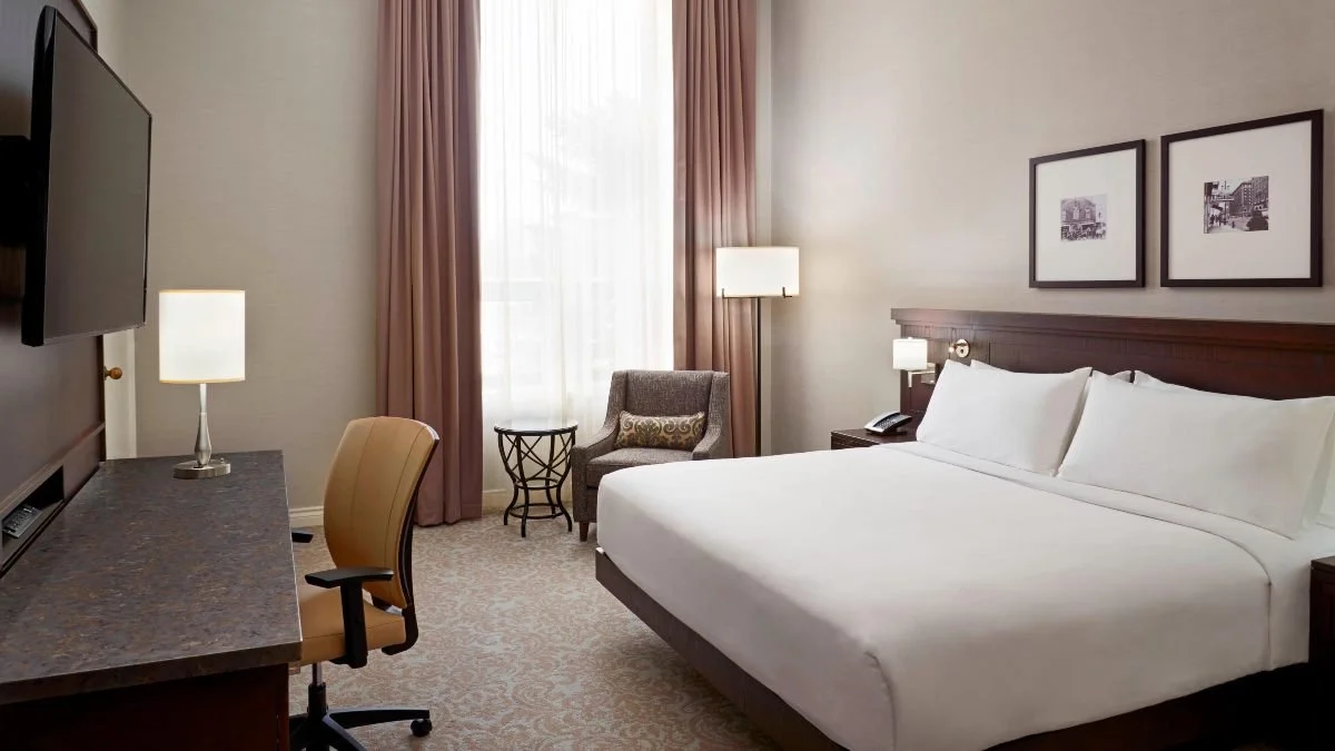 Guest room at Delta Hotels London Armouries in London, Ontario