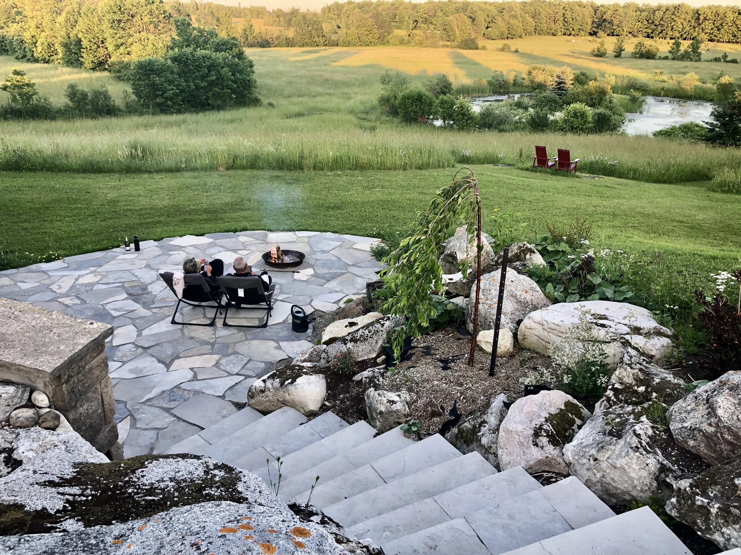 Early evening campfire - waiting for the fire-flies to show up