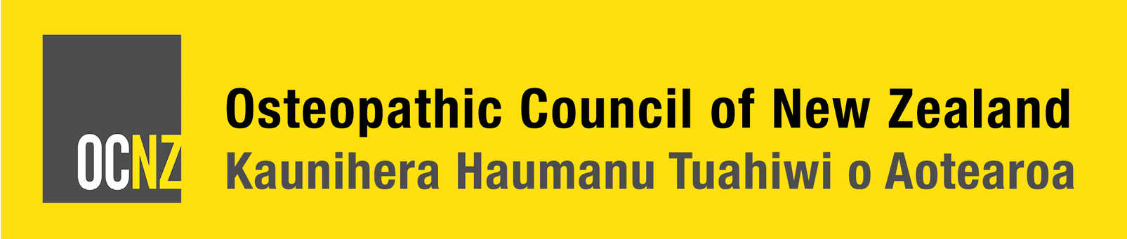 Logo of the Osteopathic Council NZ to show the endorsement of this clinic
