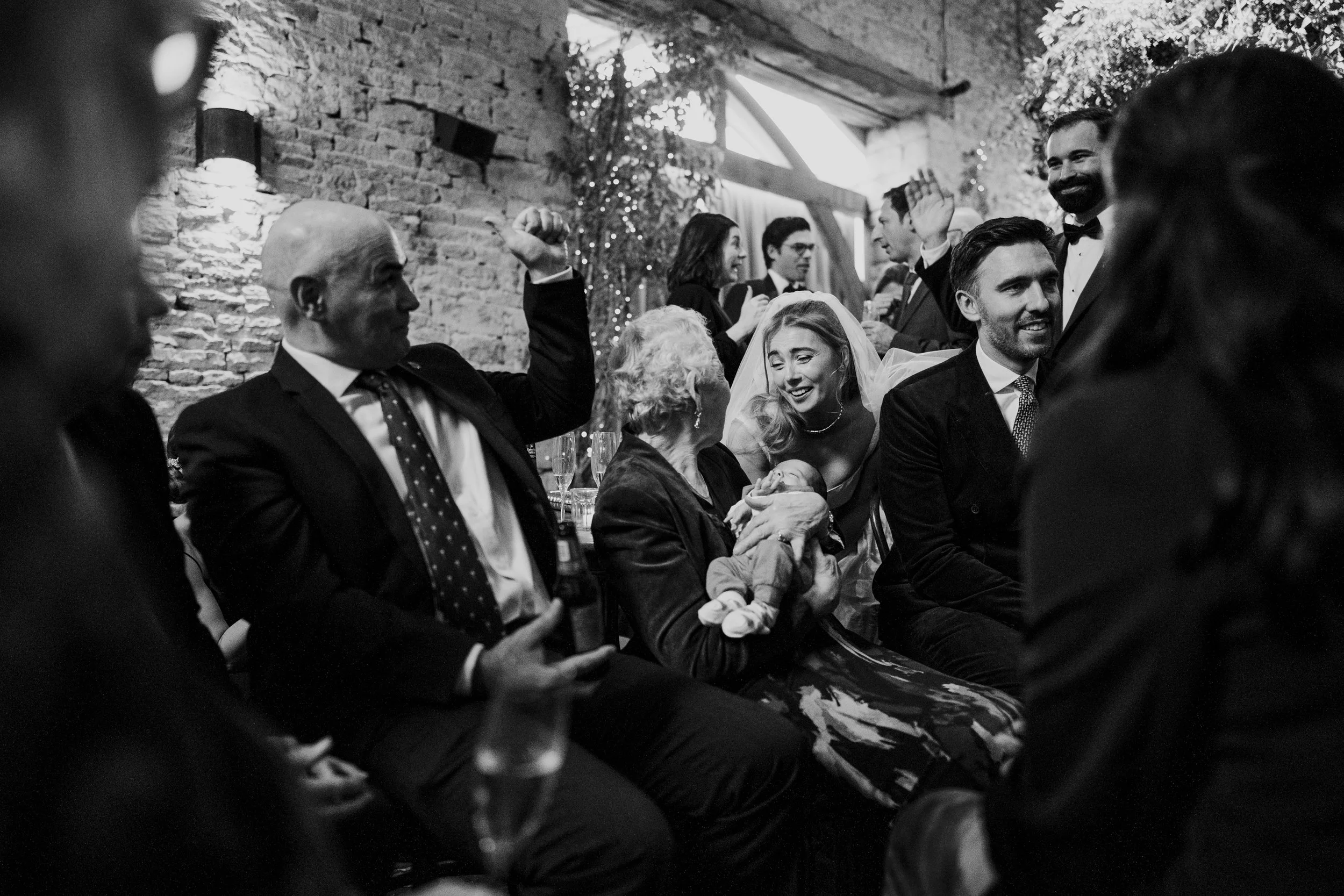 Bride looking lovingly at her grandma