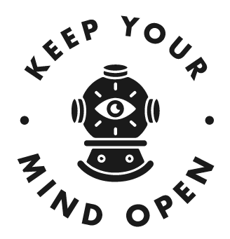 A logo with words 'Keep Your Mind Open' surrounding it.