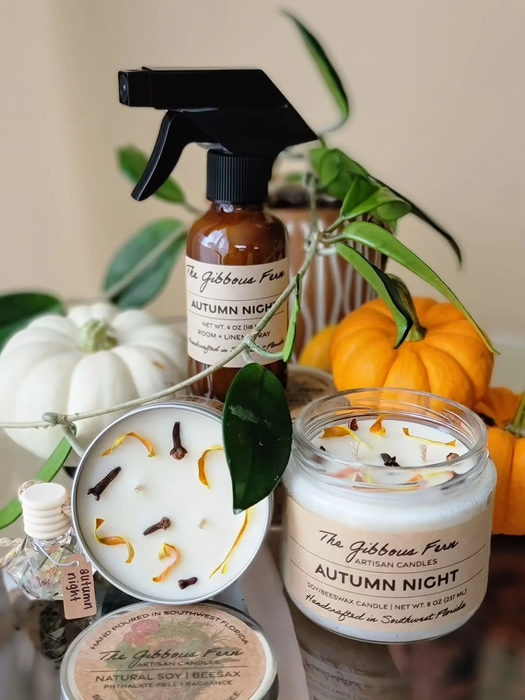 Autumn Night is a snuggly blend of pumpkin, clove, and cashmere that has quickly worked its way into my personal candle rotation. If you like a warm, homey vibe without too much spice, this is for you. 🍂

www.thegibbousfern.com/products/p/autumn-nig