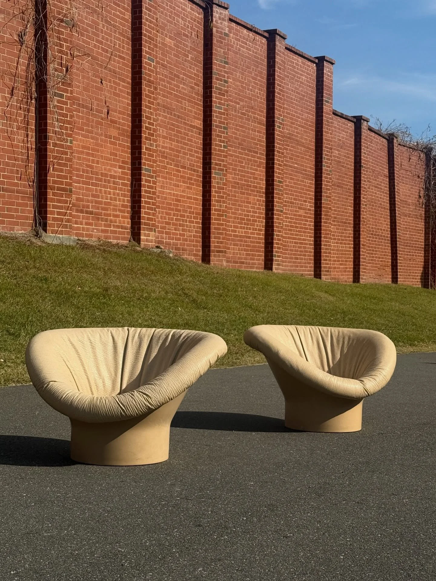 New project pieces available online like these lounges 🍄&zwj;🟫

AVAILABLE ~ Space age &lsquo;Krokus&rsquo; lounge chair pair designed by Lennart Bender, circa 1960s. A distinctive lounge pair with an incredible silhouette, made in Sweden.

Featurin