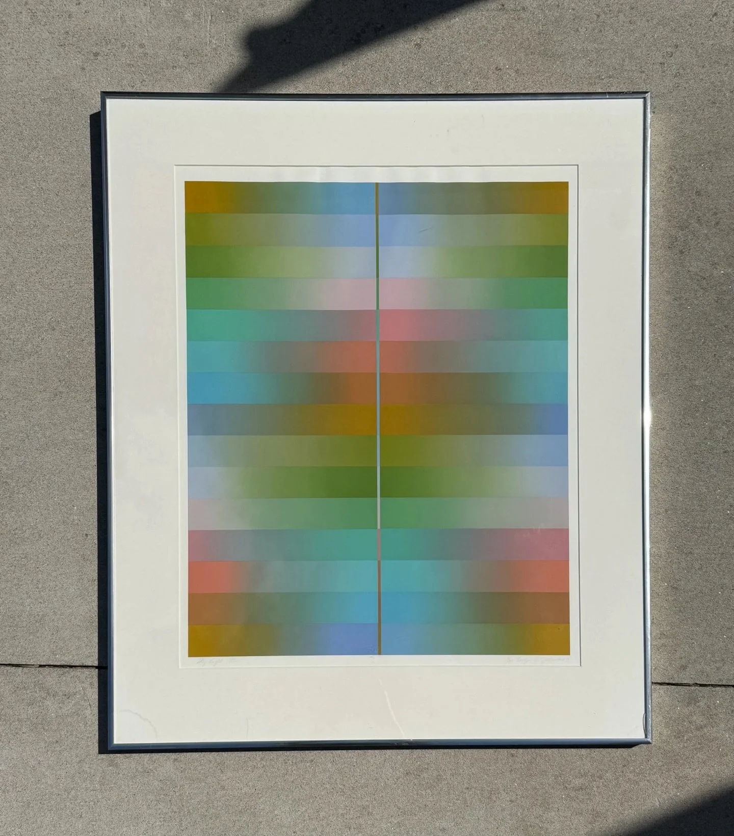 AVAILABLE ~ Vintage numbered screenprint by artist Evelyn B. Johnson, dated 1979. This piece is entitled &lsquo;Sky Light III&rsquo; and numbered 14/30. Signed, numbered, and entitled as pictured. 

Evelyn B. Johnson was a 20th-century American artis