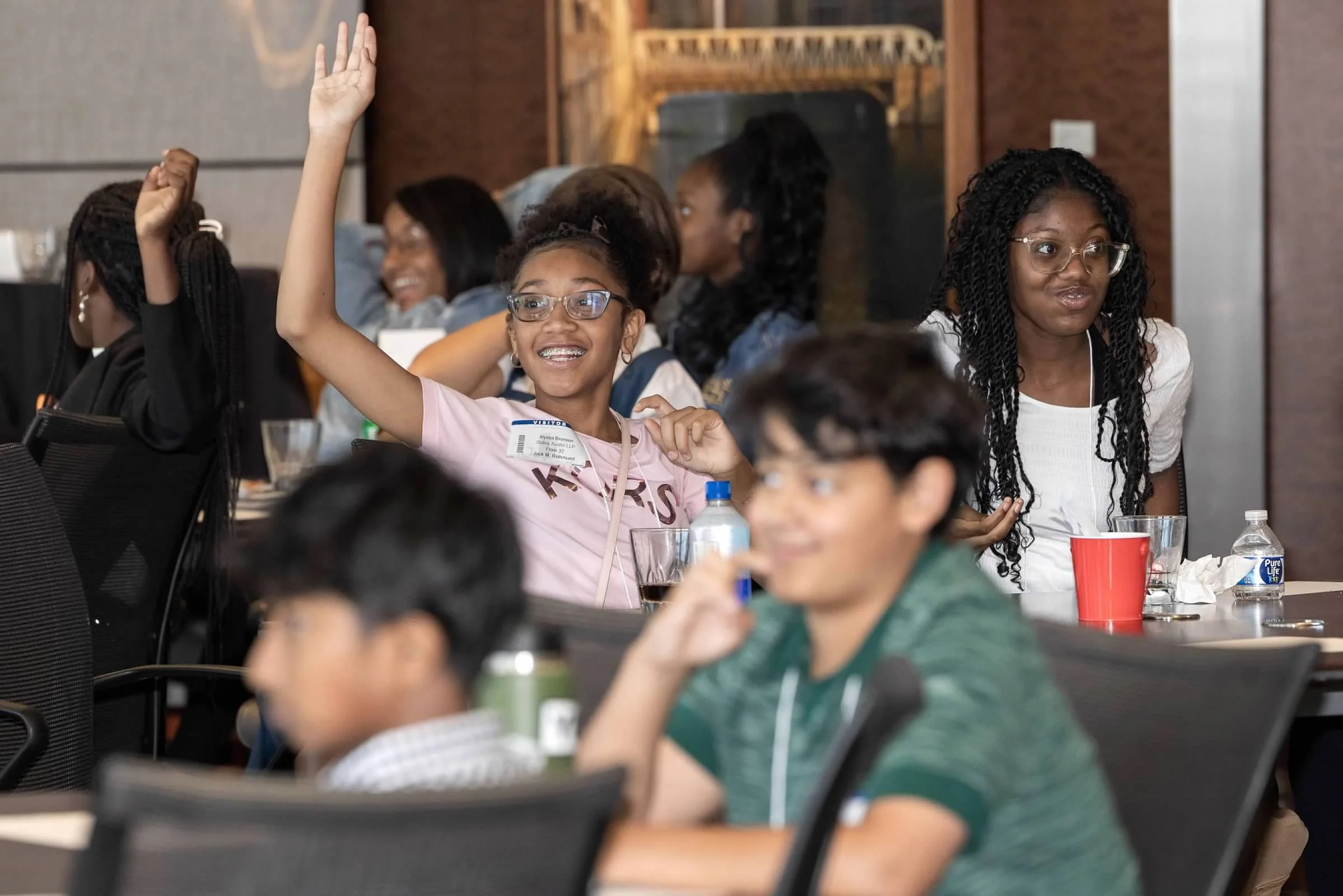 hand raised smiling girl .jpeg