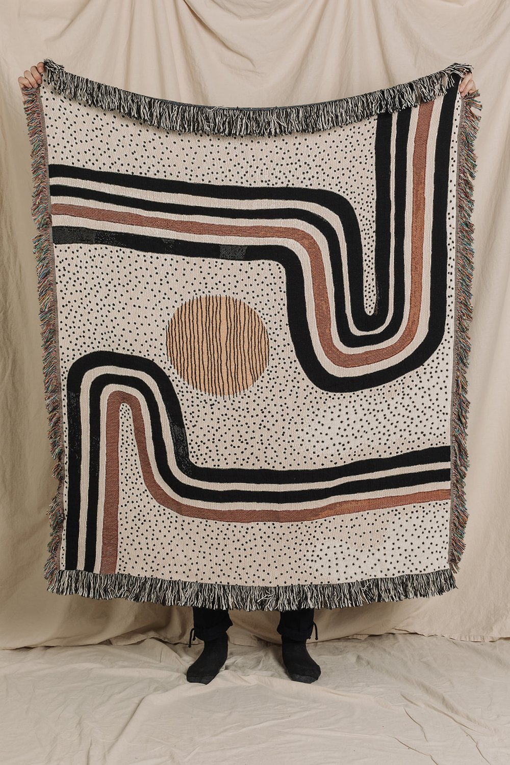 Abstract woven throw blanket. 05