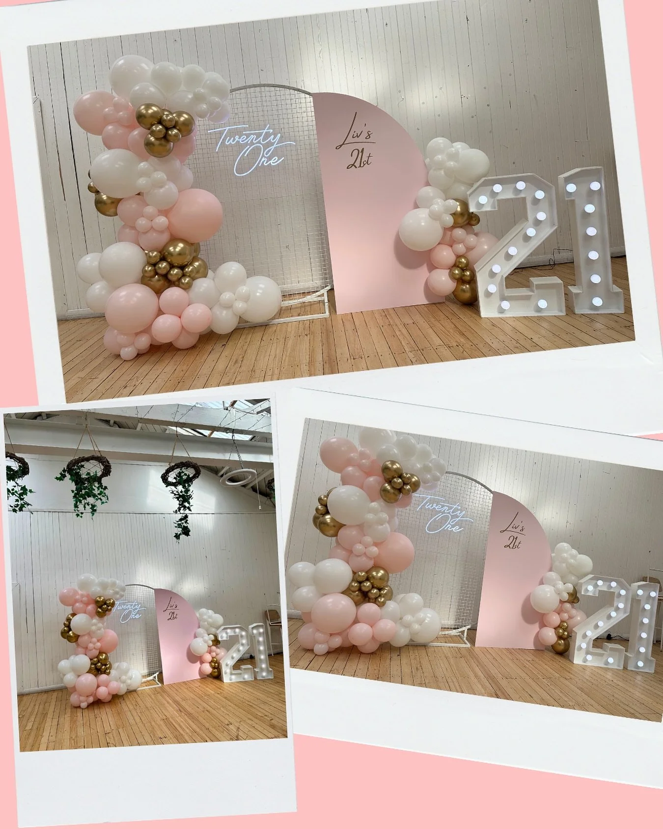 ✨ Liv&rsquo;s 21st display was nothing short of absolutely stunning! ✨

The neutral venue backdrop allowed this elegant setup to truly shine &mdash; a perfect blend of white, pastel pink, and gold bringing all the glamour and glow to her milestone ce