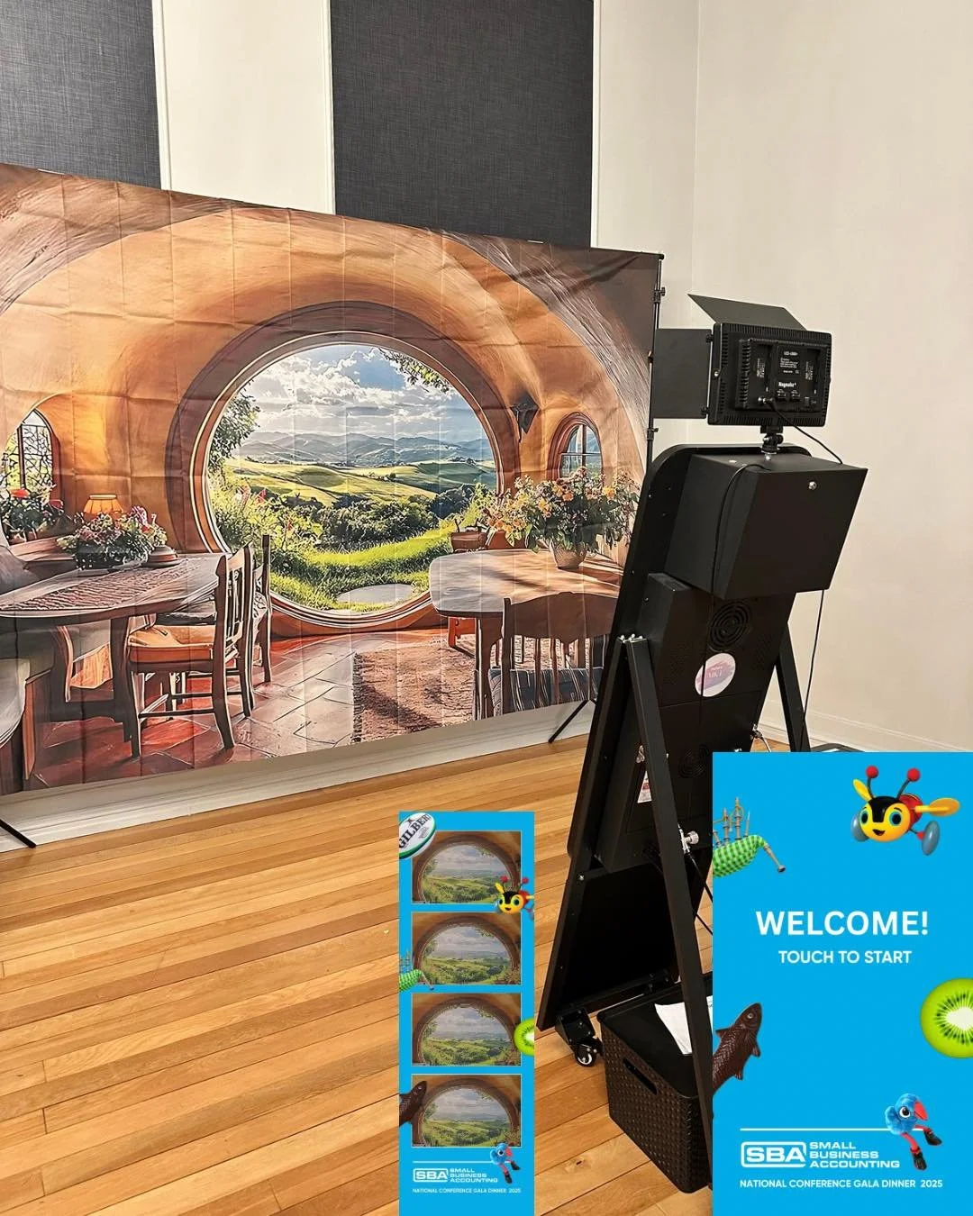 Two more fantastic events recently featuring the MKT Photo Booth! ✨

SBA went all out, creating their own custom photo template and start screen, and even brought a Hobbiton-themed backdrop to match their Kiwiana theme. Event held at the stunning Fab