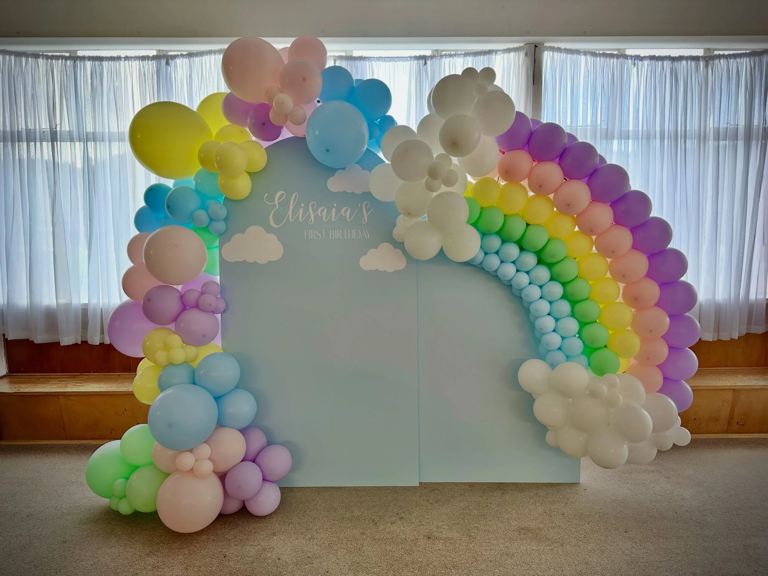 🌈✨ PASTEL DREAMS FOR A VERY SPECIAL FIRST BIRTHDAY ✨🌈

A first birthday deserves all the pastel magic! 🩵💜🩷

Created to our client&rsquo;s wishes, this setup featured dreamy blue walls, an intricate pastel balloon rainbow, custom name details and