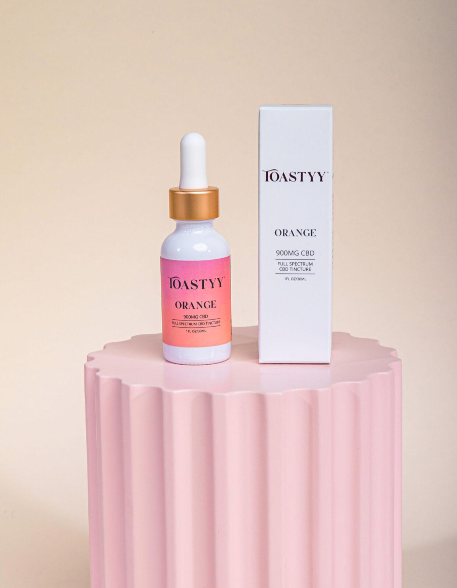 Toastyy Full Spectrum CBD Orange Tincture 900mg - $49.99 - "ELEGANJA" for 20% off
