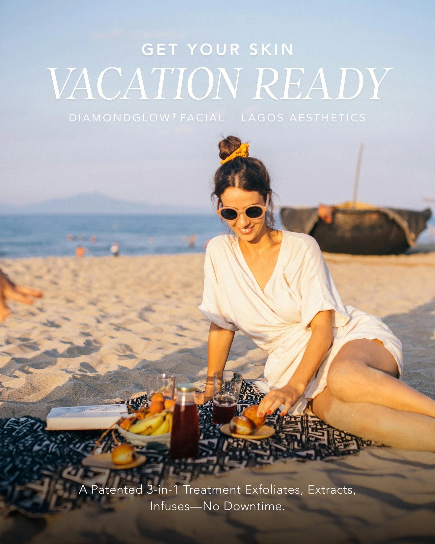 Vacation plans on the calendar?
A DiamondGlow facial is an easy way to refresh your skin before you go.