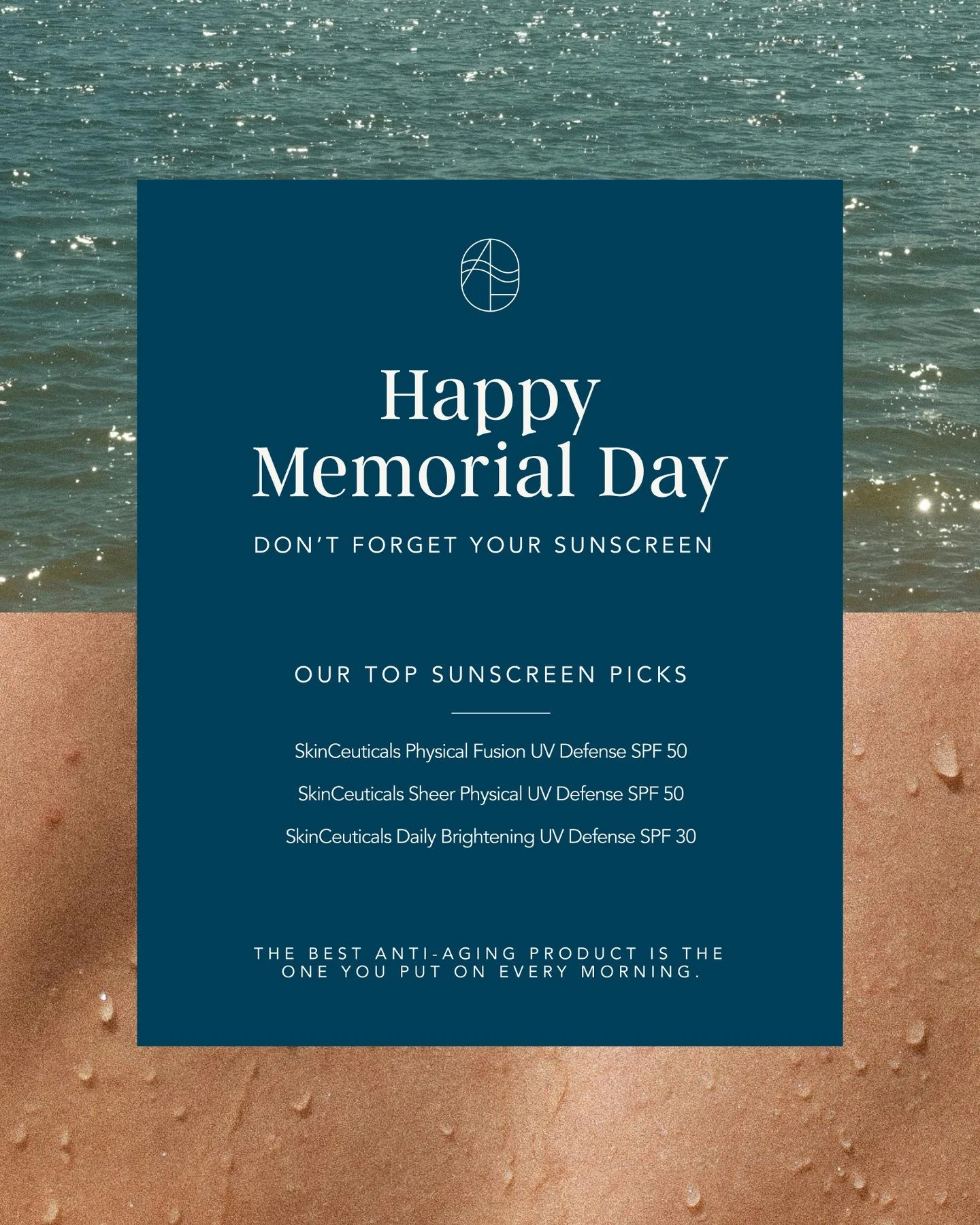 Happy Memorial Day. Don't forget your sunscreen.

Our top picks: SkinCeuticals Physical Fusion UV Defense SPF 50, SkinCeuticals Sheer Physical UV Defense SPF 50, and SkinCeuticals Daily Brightening UV Defense SPF 30.

What's your favorite?