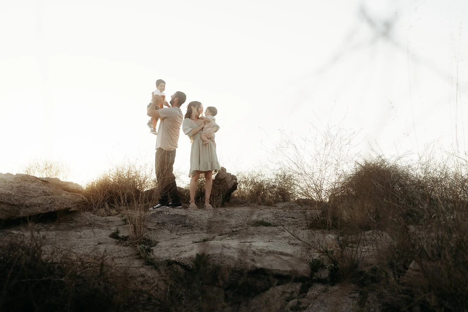 Southern California family photographer captures family in this rich, moody edit at sycamore creek park in riverside California.