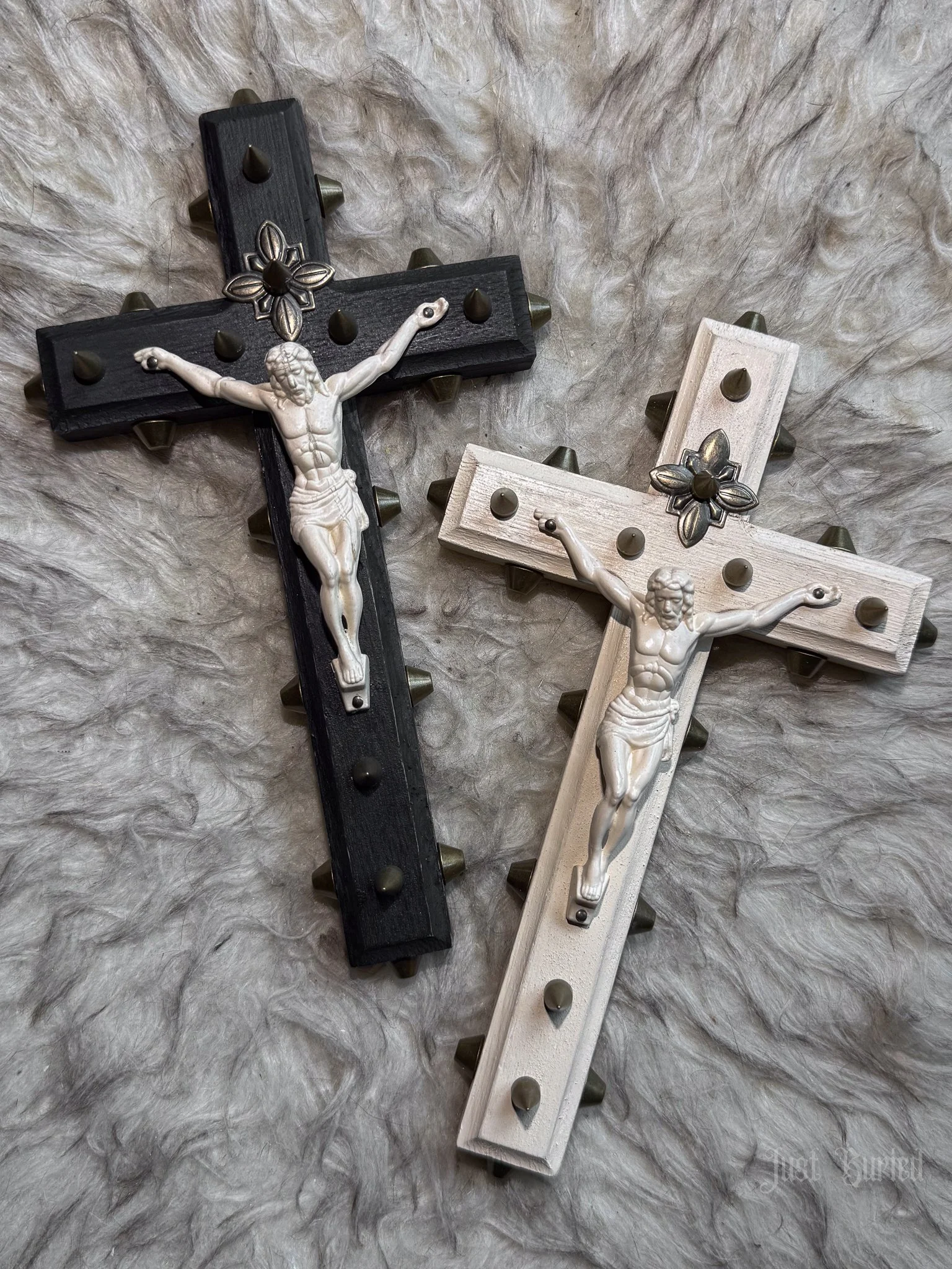 Petite Spiked & Studded Wall Crucifix