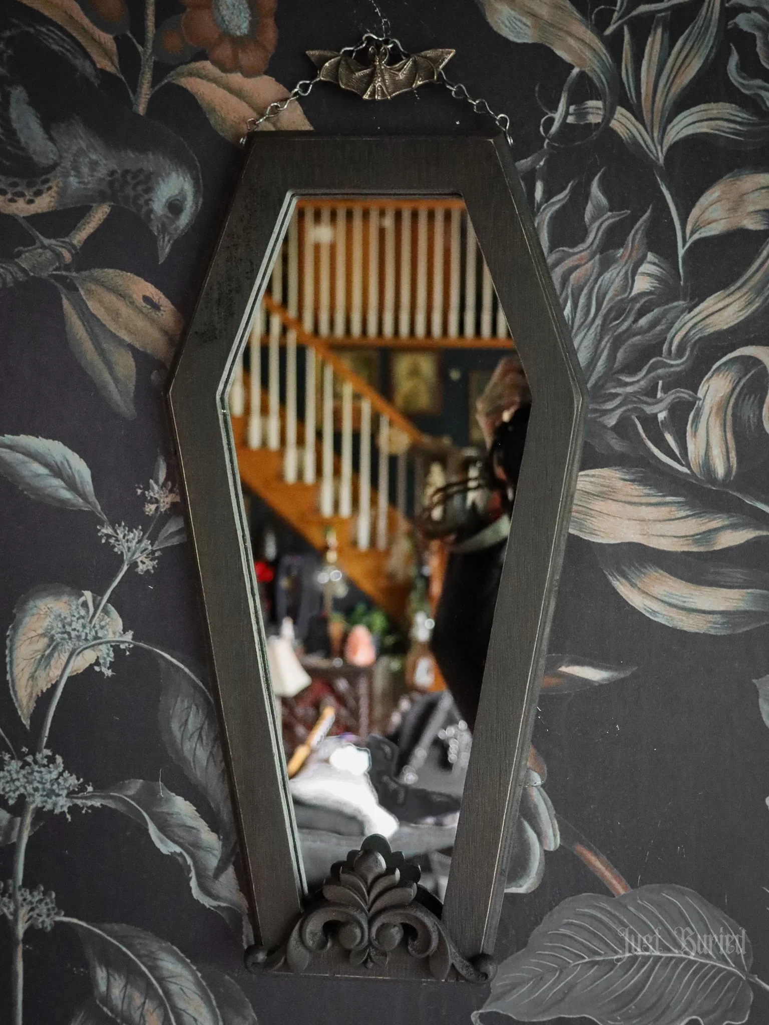 Bat Chain Coffin Mirror - READY TO SHIP