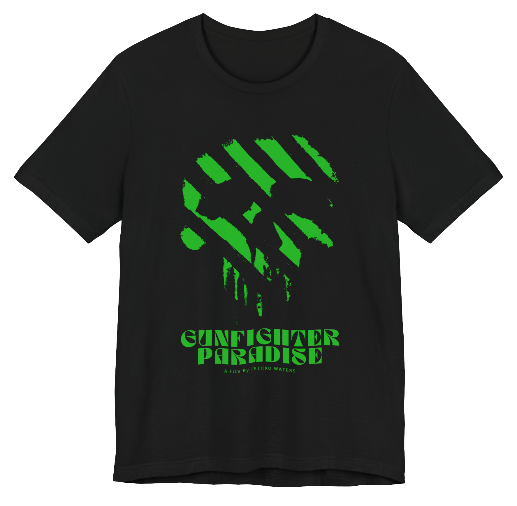 Gunfighter Paradise Green Skull Logo T-shirt